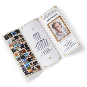 Tailored 3 Panel Trifold Memorial Program